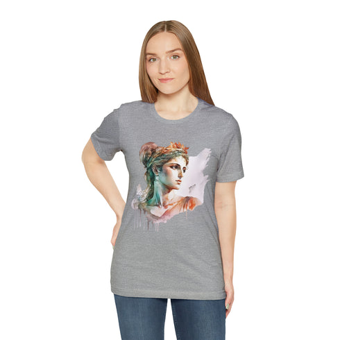 Greecian Goddess in Watercolor - Short Sleeve Tee